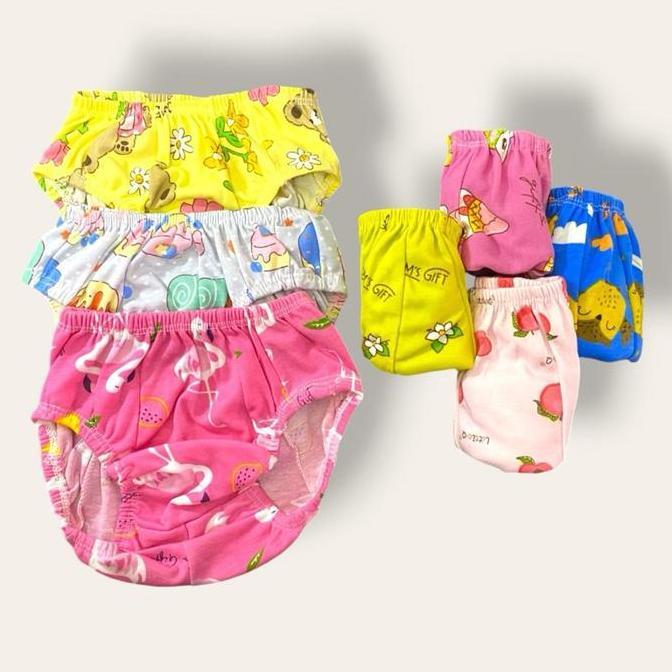 1 lusin celana dalam anak laki laki dan perempuan usia 1-8tahun max bb 20kg Motif Fashion Cewe cowo