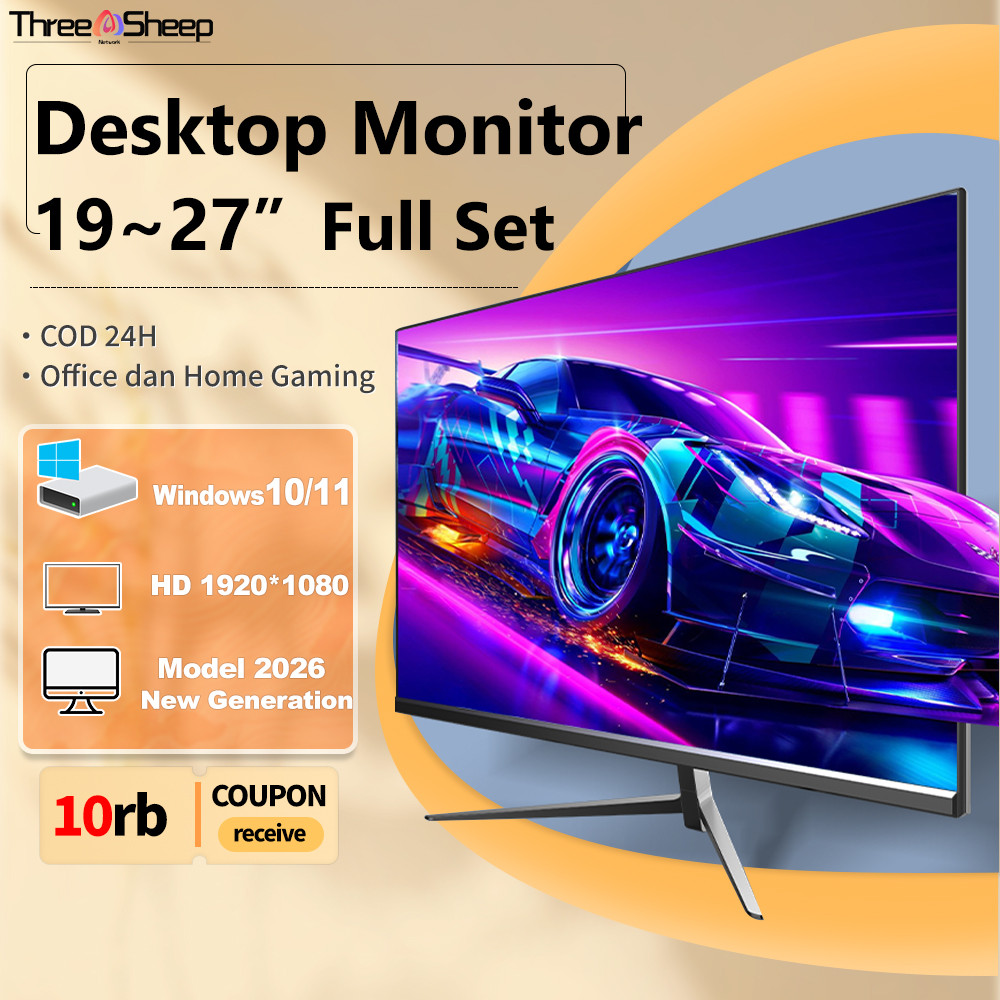 TSN Monitor 19 inch Gaming Monitor 22 inch Monitor khusus IPS 178 1080p 75HzHDMI/VGA Monitor PC