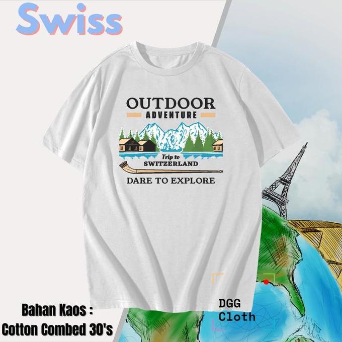 KAOS SOUVENIR NEGARA SWISS BANYAK MODEL, BAJU OLEH-OLEH SWISS- 6