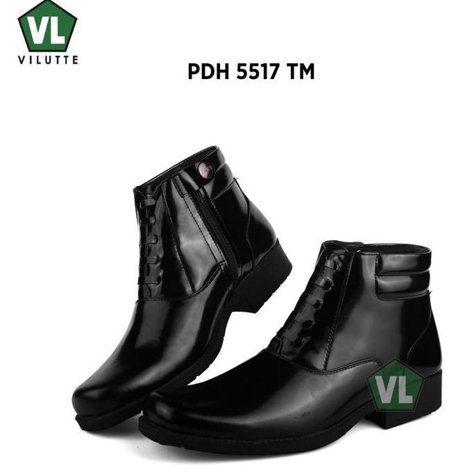 [KULIT ASLI] Sepatu PDH Perwira Polisi Polri Tni Security Satpam
