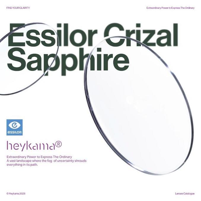 TERLARIS heykama - Lensa Essilor Crizal Sapphire READY STOCK