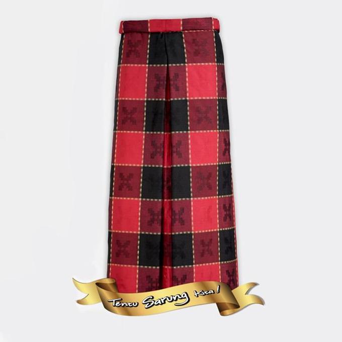 ASLI Wadimor Sarung Tenun Pen Mode Sutra DUA WARNA/KOTAK Dewasa Muslim Rayon Kombinasi Nyaman Motif 