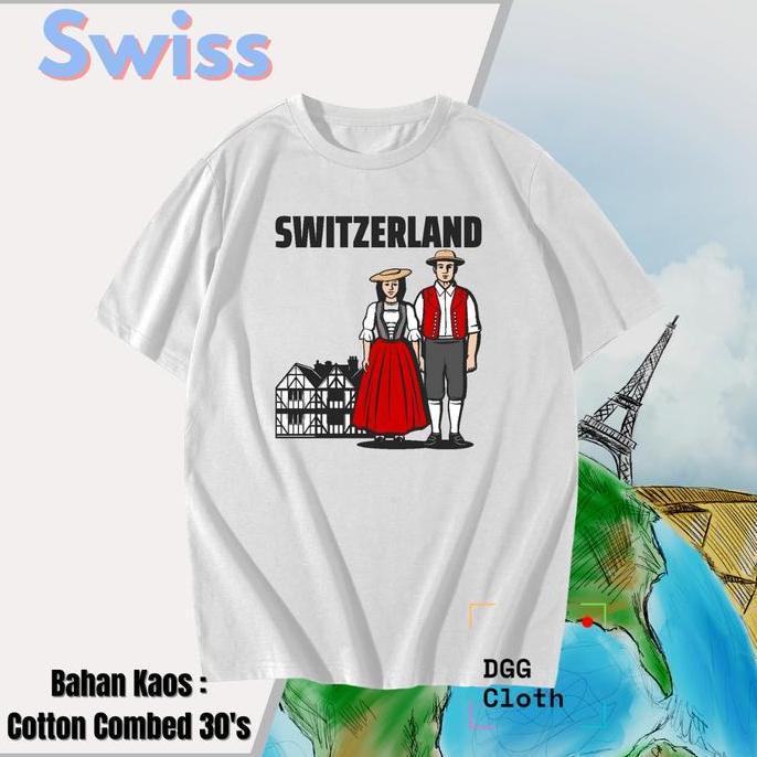 KAOS SOUVENIR NEGARA SWISS BANYAK MODEL, BAJU OLEH-OLEH SWISS-2