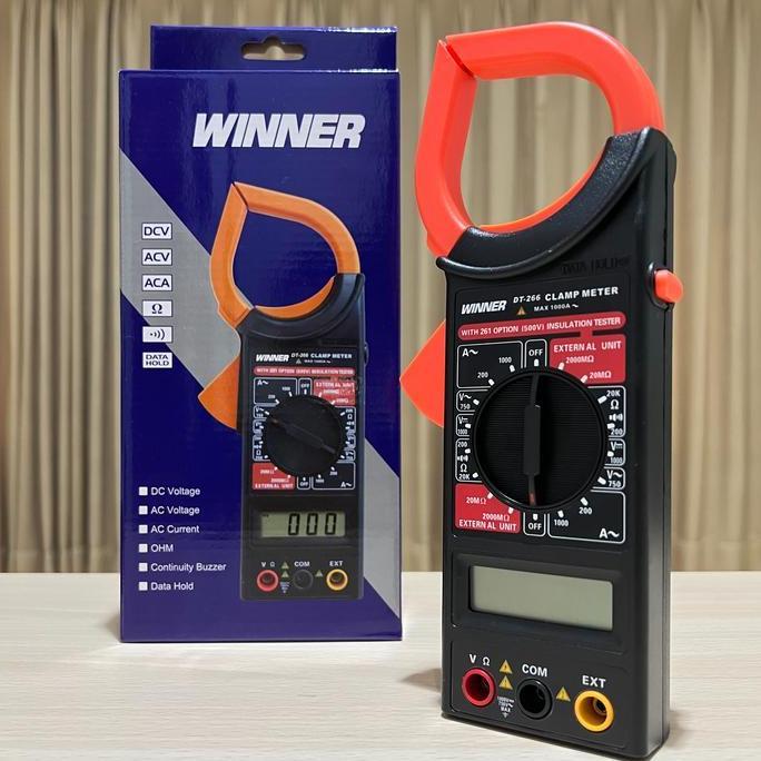 MULTIMETER DIGITAL MULTITESTER CLAMP METER TANG AMPERE WINNER DT-266 ORIGINAL DAN TERPERCAYA