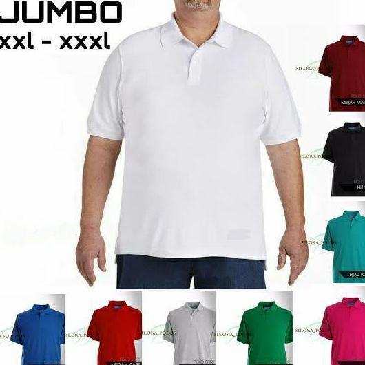 KAOS POLO JUMBO XXL - POLO PUTIH POLO HITAM KAOS MERAH KAOS BIRU ABU