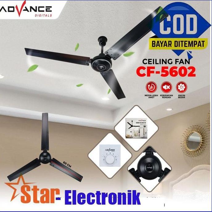 KIPAS ADVANCE BALING-BALING ATAP CEILING FAN CF-5602 ADVANCE PLAFON RESTOCK