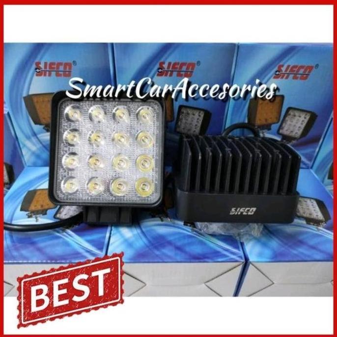 Lampu Kerja Kabut Foglamp Tembak Sorot 16 Led Cree 48 Watt Kotak SIFCO