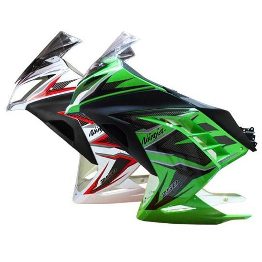 Fairing Set Depan Ninja 250 Fi Fullset Dengan Reflektor Original Dan Terpercaya