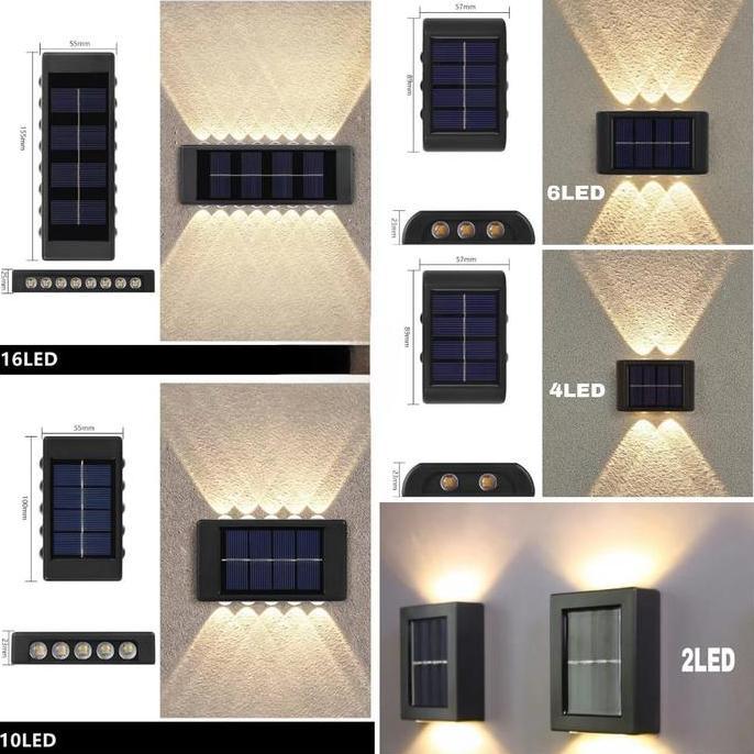 Lampu Outdoor Tenaga Surya-Lampu Dinding Tenaga Surya-Tahan Air Ada Sensor Cahaya Solar