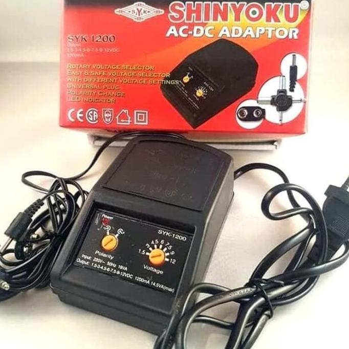 ORIGINAL ADAPTOR SHINYOKU AC DC 1200MA