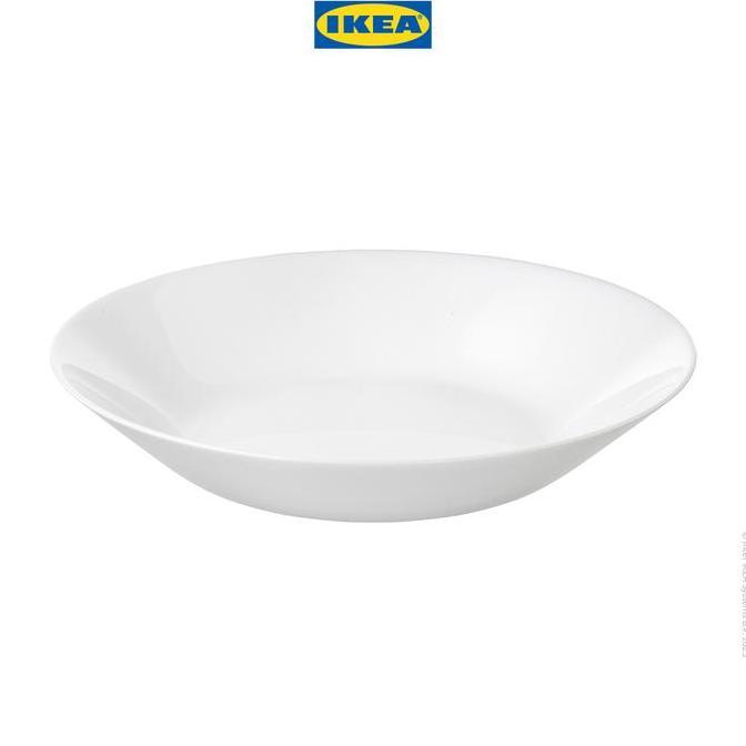 Bestone- IKEA OFTAST Piring Makan Cekung  Bahan Kaca Tempered Putih 20cm