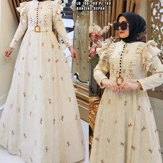 Ready Gamis Bordir Keong By Syahira