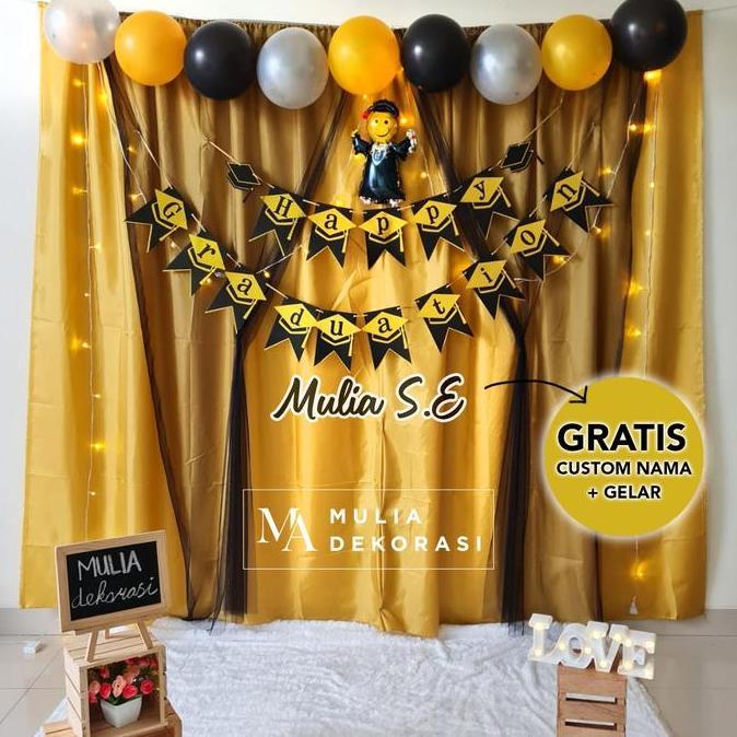 Dekorasi Backdrop Wisuda Kelulusan Background DIY Paket Graduation 1