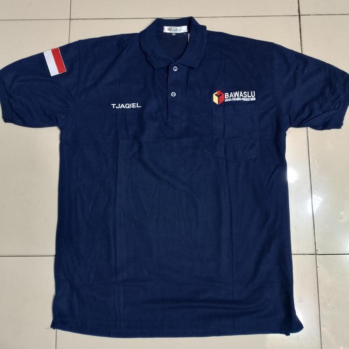 TERBARU Kaos Krah BAWASLU Baju Bawaslu Nevy Lengan Pendek