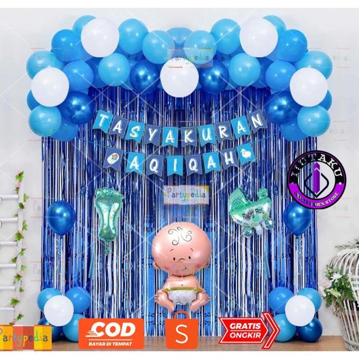 IJUTAKU PAKET DEKORASI AQIQAH ANAK LAKI-LAKI PREMIUM