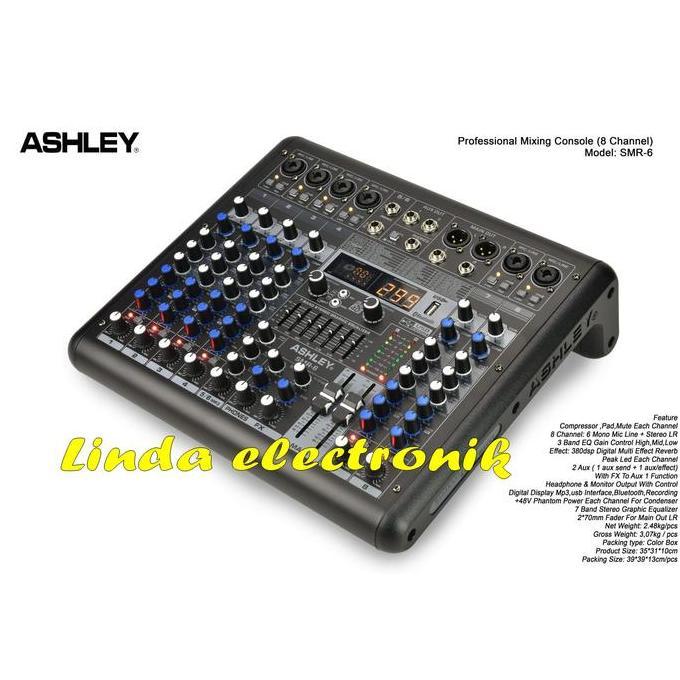 Mixer Ashley Smr6 6channel ORYGINAL Ashley Smr 6 FREE KOPER MIXER