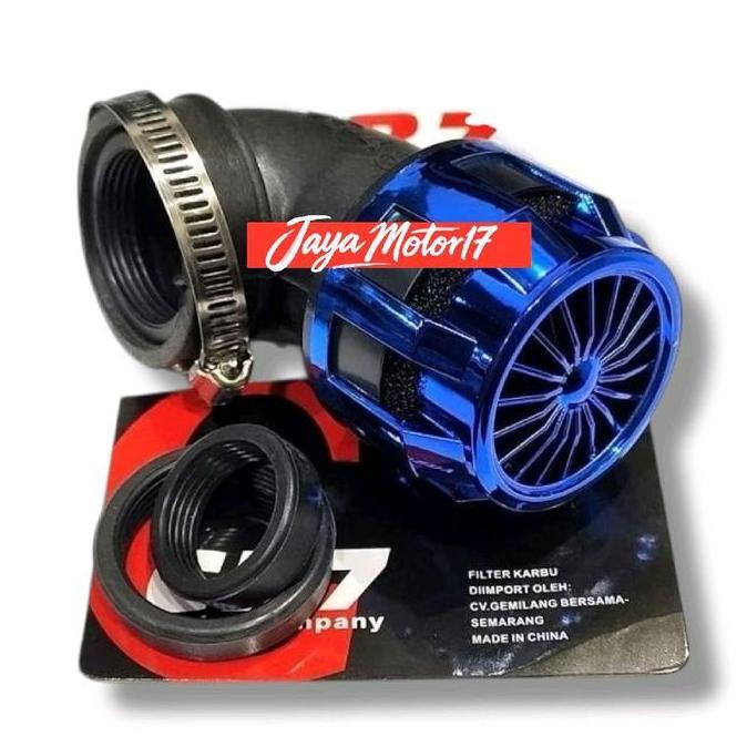 Promo Filter Karbu Model Turbin Filter Udara Racing Universal PE 24 26 28 model 90 Derajat Open Filt