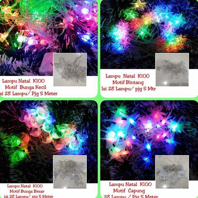 Hiasan aksess ornamen gantungan lampu pohon natal christmas