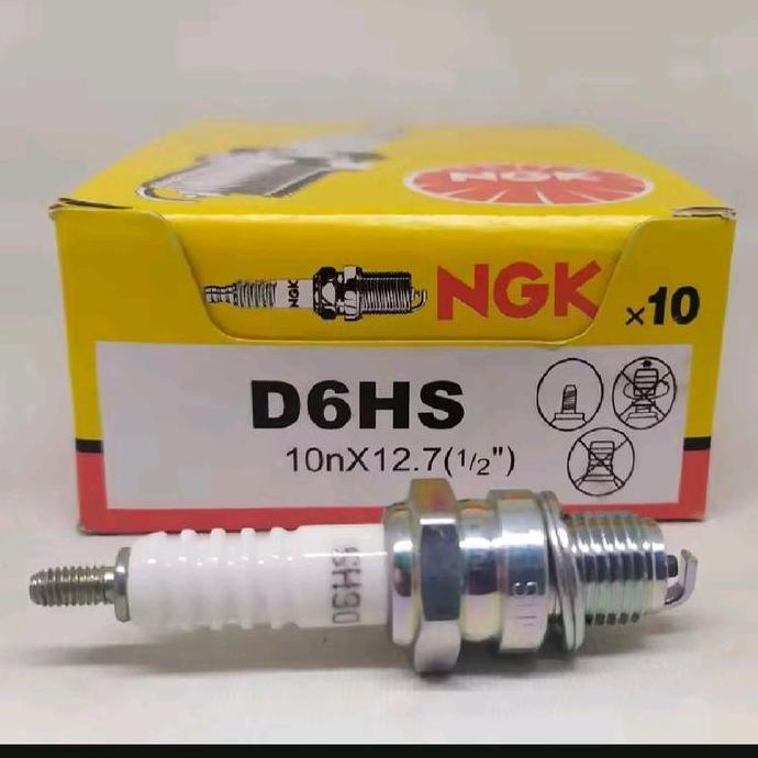 Promo Busi NGK D6HS 1 kotak isi 10 pcs motor Honda 90/Supra / Grand c7 Diskon