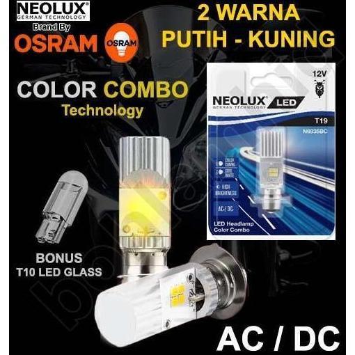 Promo LED Motor NEOLUX T19 OSRAM XEON RC 2 Warna Putih Kuning H6 Laser AC DC Diskon