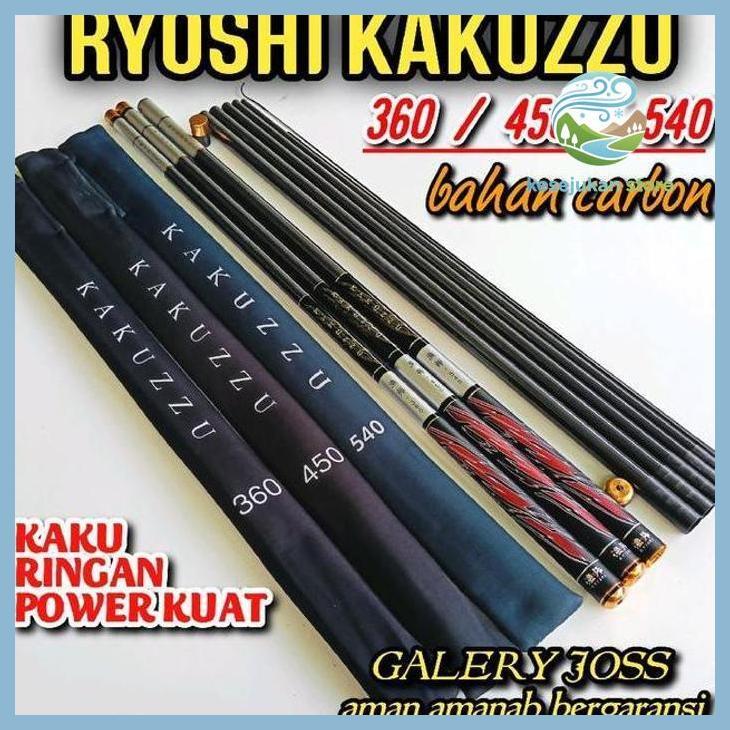 (PANCING) TEGEK KAKU RYOSHI KAKUZZU 360 450 540 BAHAN CARBON KAKU RINGAN KUAT COCOK UNTUK MANCING IK