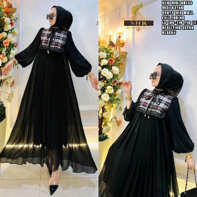 SHR MIDI DRESS MIDI KOTAK MANIS