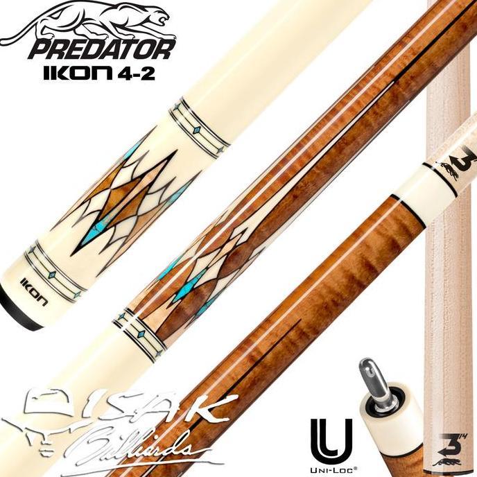 Predator IKON4-2 Uniloc low Deflection Billiard Cue Stick Stik Biliar