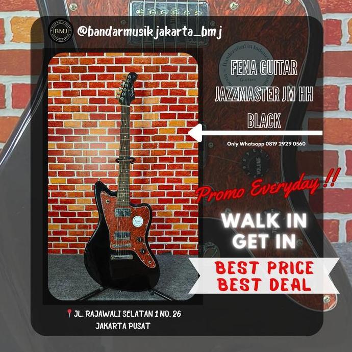 FENA GUITAR JM HH BLACK ELECTRIC GUITAR BMJ