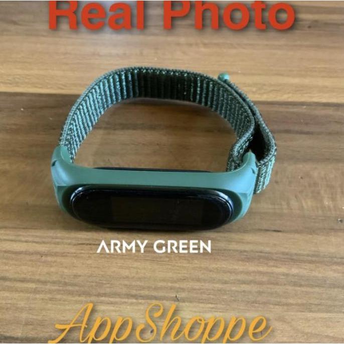 Bestone- Xiaomi Mi Band 5 4 3 STRAP Nylon Woven with Silicone Frame ADJUSTABLE