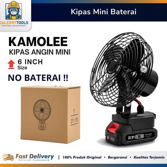 KAMOLEE Kipas Angin Portable 6" inch Portable segela kondisi kipas cordless charger