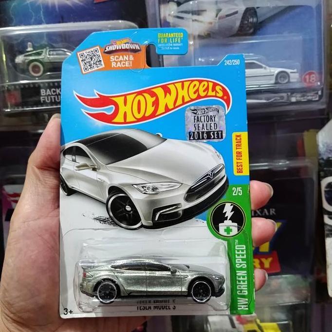 Hot Wheels Tesla Model S Zamac Silver Walmart Exclusives