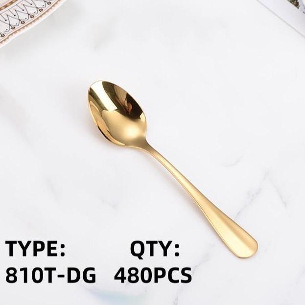 Sendok teh TEBAL stainless gold 1pcs / sendok es panjang / sendok teh panjang