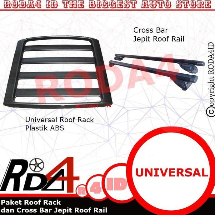 Paket Roof Rack Rak Bagasi Dan Cross Bar Jepit Roof Rail Sx4 / X-Over Termurah
