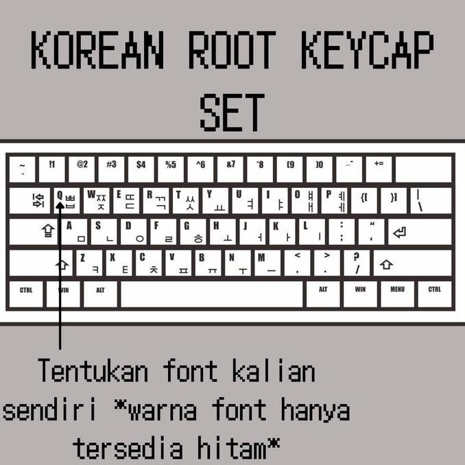 Keykraft Keycaps Korean ( Hangul ) Keycap Set (60%) Baru