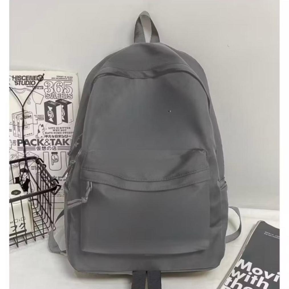 NEW [COD] RANSEL POLOS WANITA PRIA TAS SEKOLAH WARNA HITAM POLOS TAS SEKOLAH SMA SMP TERMURAH