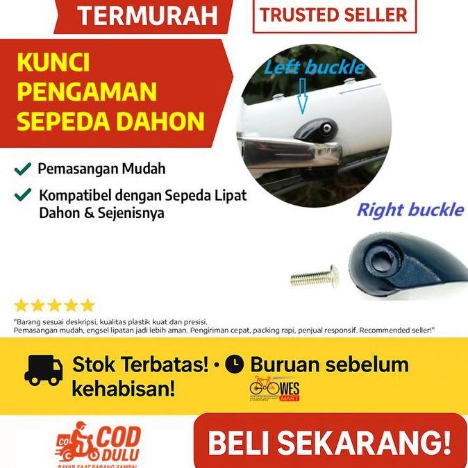 Kunci Pengaman Engsel Lipat Sepeda Dahon Folding Bike Fixing Buckle Dengan Baut (Kiri/Kanan)