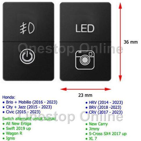 Switch Honda Dual Saklar Mobil CRV-HRV-BRV-CIVIC-CITY-JAZZ-BRIO-MOBILIO