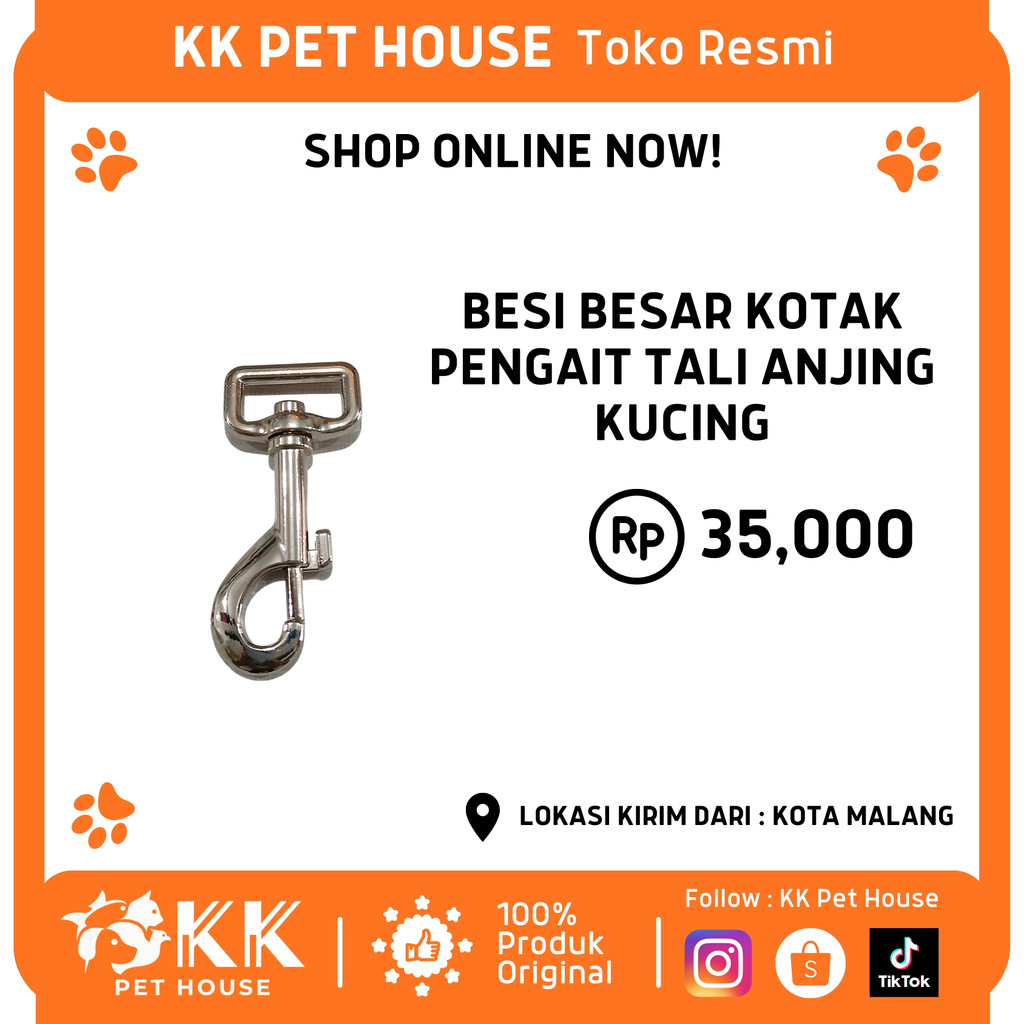 0176-BESI BESAR KOTAK PENGAIT TALI ANJING KUCING