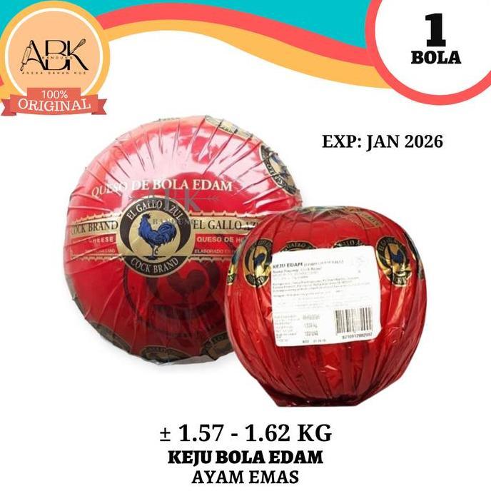 Keju Bola Edam Ayam Emas 1.68 Kg