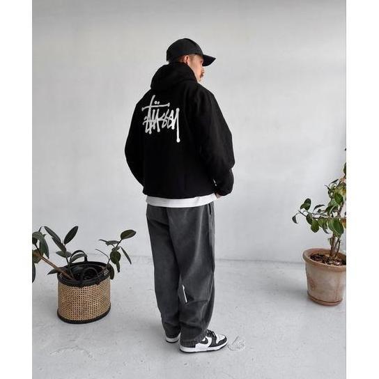 STUSSY Basic Logo Black Pullover Hoodie - ORI