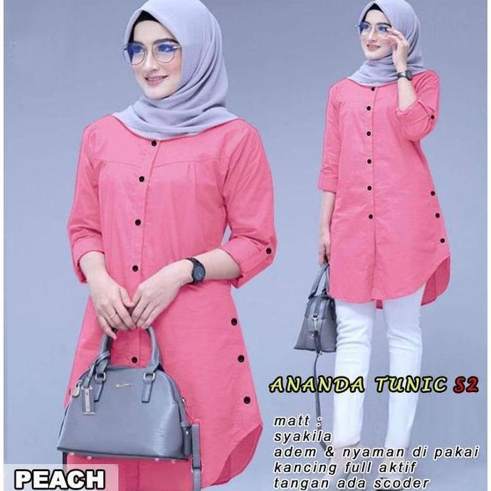 Ananda Tunik S2 - Logo Smile (Ls) - Ukuran M-3Xl - New Arrival