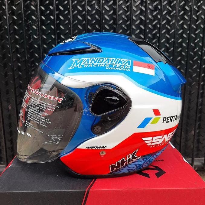 Termurah Helm Nhk Mandalika R6 Visor Iridium Blue Biru Original Limited Edition