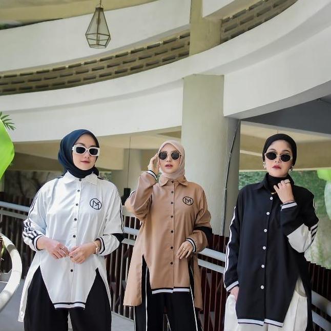 Bgs- Serie Damara By Numiaa Fashion I Baju Wanita Muslim Setelan Celana Blazer Dan Kemeja