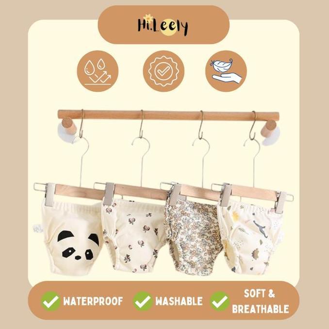 [TRAINING PANTS] POPOK KAIN BAYI CELANA 6 LAYER CUCI ULANG WATERPROOF DIAPERS SUM