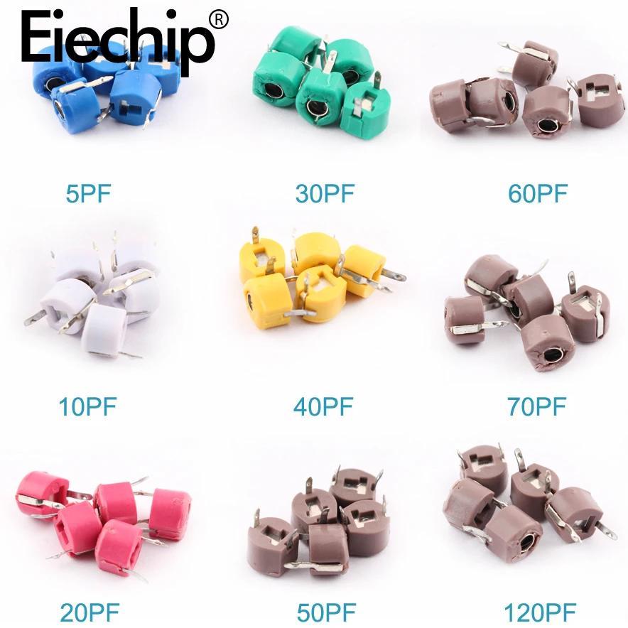 45pcs Variable Trimmer capacitor Assorted Kit JML06 5pf 10pf 20pf 30pf 40pf 50pf 60pf 70pf 120pf Adj