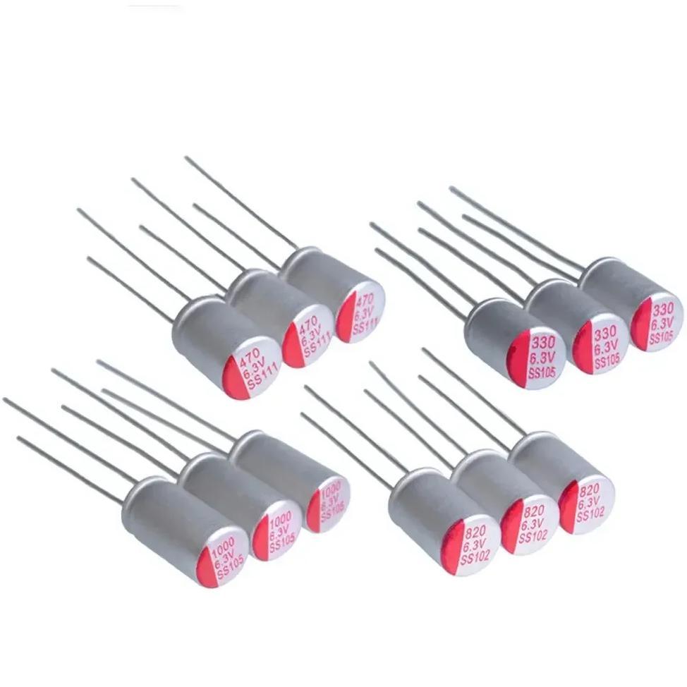10pcs DIP Solid Electrolytic Capacitor Super Low ESR 6.3V 10V 16V 100UF 150 220 270 330 470 560 680 