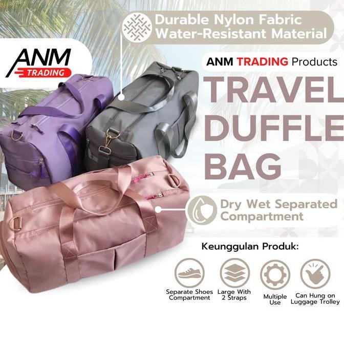 Tas Travel / GYM / Sport Bag Pria Wanita Unisex Canvas Duffel/Weekender Bag