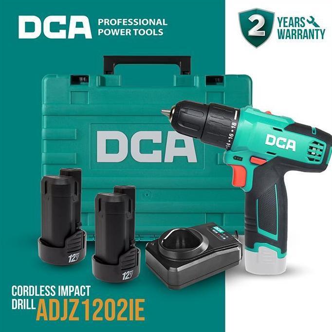 VELOVY DCA Cordless Impact Drill / Bor Impact Baterai 12Volt 10mm ADJZ1202IE (FULL SET)