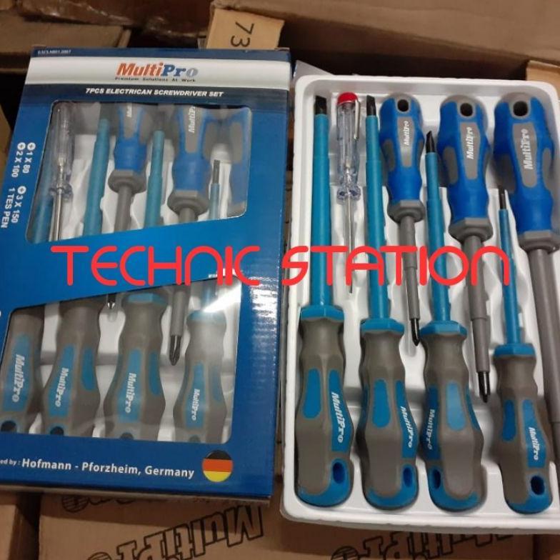 OBENG LISTRIK SET HEAVY DUTY MULTIPRO 7PCS ELETRICAL SCREWDRIVER SET