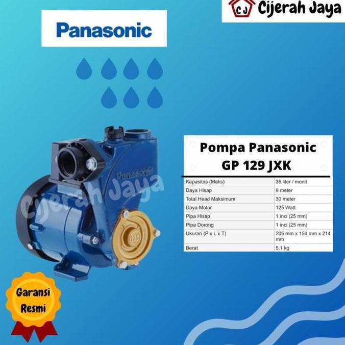 Panasonic Gp 129 Jxk (Manual) Mesin Pompa Air Panasonic Gp129Jxk Sumur Dangkal Asli